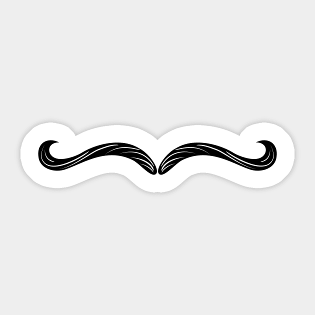 Thin Moustache Sticker by SWON Design